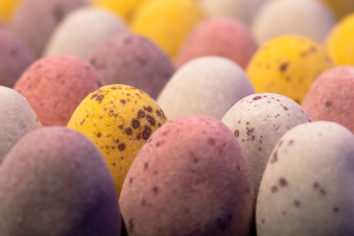 Close up of Cadbury Mini Eggs.