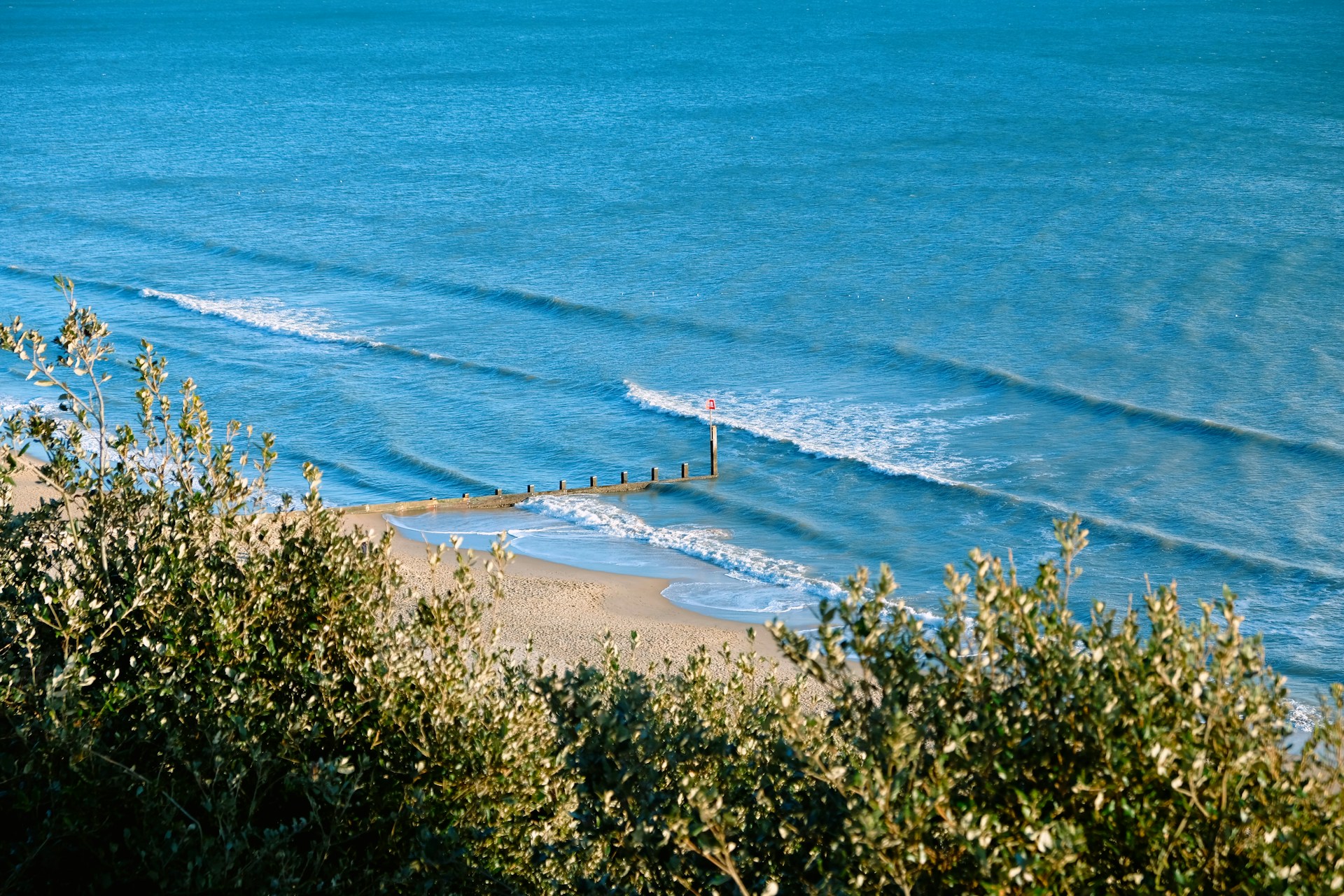 Small waves at Bournemouth Beach