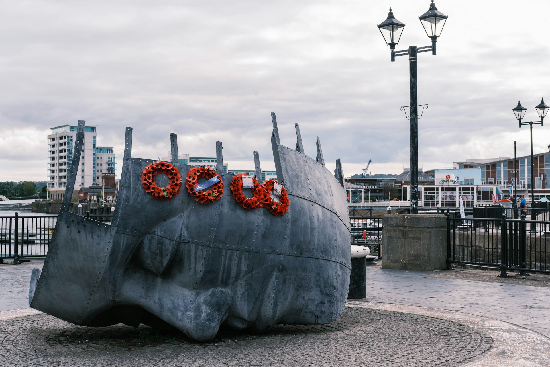 Merchant Seaman’s Memorial in Cardiff Bay.