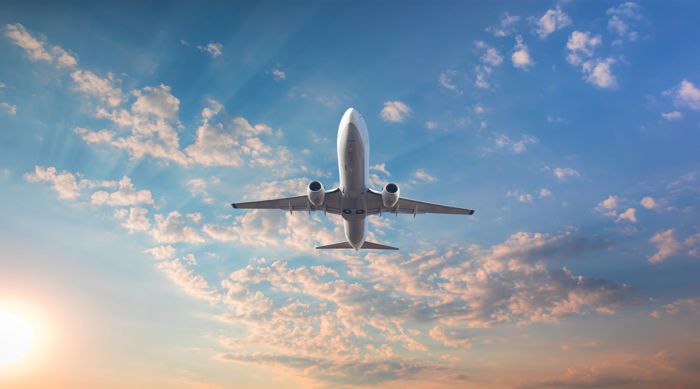plane flying in sky