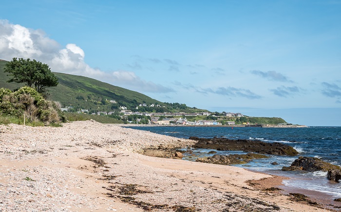 A view of Helmsdale on a sunny day