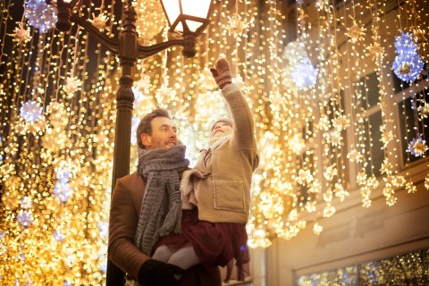 Father Daughter Christmas Antipina Natalia